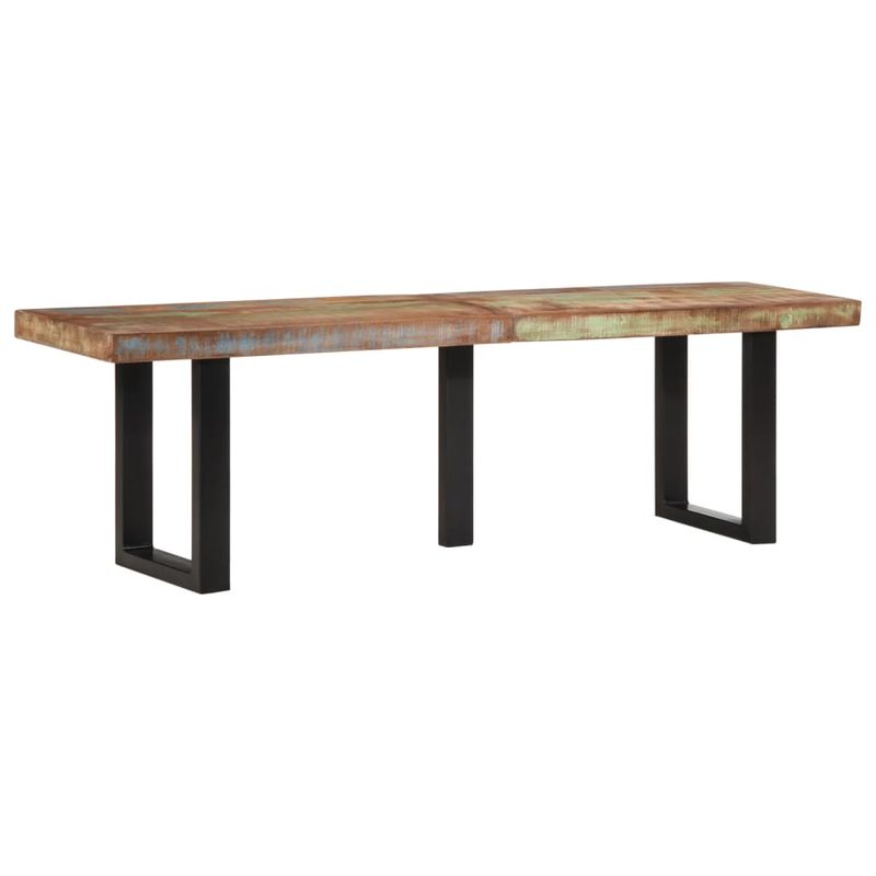 Casa si Gradina - Mobilier - Canapele si coltare - Banchete - Banca, 160 cm, lemn masiv reciclat si otel - Infinity.ro