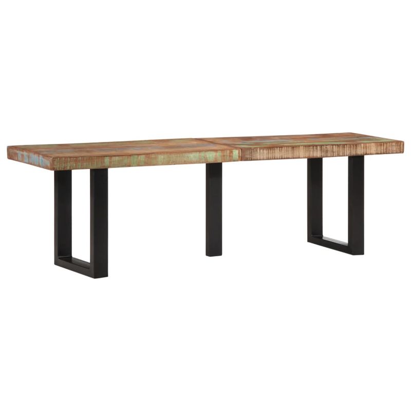 Casa si Gradina - Mobilier - Canapele si coltare - Banchete - Banca, 160 cm, lemn masiv reciclat si otel - Infinity.ro