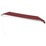 Casa si Gradina - Gradina si terasa - Umbrele si pavilioane - Umbrele - Copertina retractabila manual, visiniu, 450x300 cm - Infinity.ro