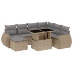 Casa si Gradina - Gradina si terasa - Mobilier exterior - Seturi mobila gradina - Set canapele de gradina, 8 piese, cu perne, bej, poliratan - Infinity.ro