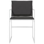 Casa si Gradina - Gradina si terasa - Mobilier exterior - Scaune si sezlonguri gradina - Scaune de gradina cu perne, 4 buc., alb și negru, otel și textilena - Infinity.ro