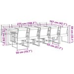 Casa si Gradina - Gradina si terasa - Mobilier exterior - Seturi mobila gradina - Set mobilier de gradina, 11 piese, negru, textilena - Infinity.ro