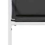 Casa si Gradina - Gradina si terasa - Mobilier exterior - Scaune si sezlonguri gradina - Scaune de gradina cu perne, 4 buc., alb și negru, otel și textilena - Infinity.ro