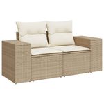 Casa si Gradina - Gradina si terasa - Mobilier exterior - Seturi mobila gradina - Set canapele de gradina, 9 piese, cu perne, bej, poliratan - Infinity.ro