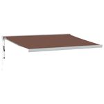 Casa si Gradina - Gradina si terasa - Umbrele si pavilioane - Umbrele - Copertina retractabila automat, maro, 400x300 cm - Infinity.ro