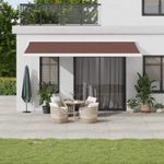 Casa si Gradina - Gradina si terasa - Umbrele si pavilioane - Umbrele - Copertina retractabila automat, maro, 500x300 cm - Infinity.ro