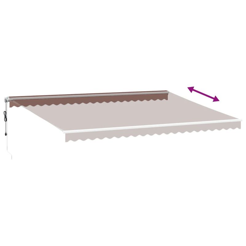 Casa si Gradina - Gradina si terasa - Umbrele si pavilioane - Umbrele - Copertina retractabila automat cu LED, maro, 500x350 cm - Infinity.ro