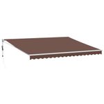 Casa si Gradina - Gradina si terasa - Umbrele si pavilioane - Umbrele - Copertina retractabila automat, maro, 450x300 cm - Infinity.ro