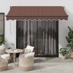 Casa si Gradina - Gradina si terasa - Umbrele si pavilioane - Umbrele - Copertina retractabila automat, maro, 300x250 cm - Infinity.ro