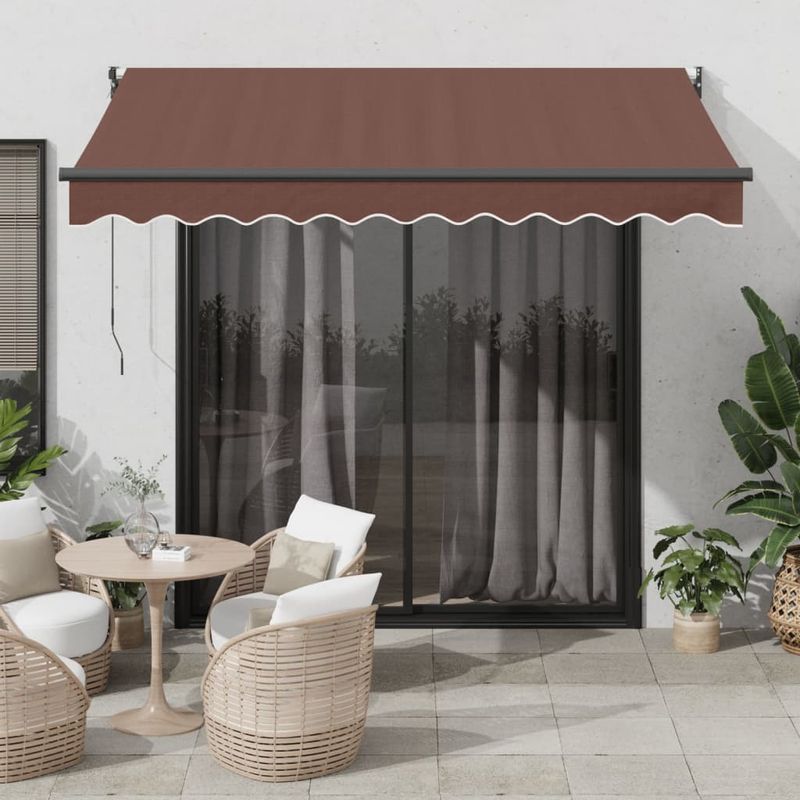 Casa si Gradina - Gradina si terasa - Umbrele si pavilioane - Umbrele - Copertina retractabila automat, maro, 300x250 cm - Infinity.ro