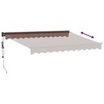 Casa si Gradina - Gradina si terasa - Umbrele si pavilioane - Umbrele - Copertina retractabila automat, maro, 300x250 cm - Infinity.ro