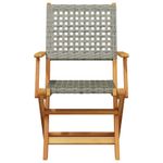 Casa si Gradina - Gradina si terasa - Mobilier exterior - Seturi mobila gradina - Set mobilier gradina, 5 piese, gri, poliratan si lemn masiv - Infinity.ro