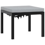 Casa si Gradina - Gradina si terasa - Mobilier exterior - Scaune si sezlonguri gradina - Scaun de gradina cu perna, negru, otel vopsit electrostatic - Infinity.ro