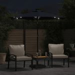 Casa si Gradina - Gradina si terasa - Umbrele si pavilioane - Umbrele - Umbrela soare de gradina stalp din otel/LED negru 225x225x212cm - Infinity.ro