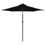 Casa si Gradina - Gradina si terasa - Umbrele si pavilioane - Umbrele - Umbrela soare de gradina stalp din otel/LED negru 225x225x212cm - Infinity.ro
