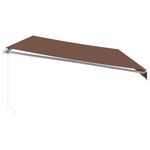 Casa si Gradina - Gradina si terasa - Umbrele si pavilioane - Umbrele - Copertina retractabila manual cu LED, maro, 600x300 cm - Infinity.ro