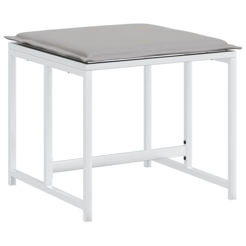 Casa si Gradina - Gradina si terasa - Mobilier exterior - Seturi mobila gradina - Set mobilier de gradina, 9 piese, cu perne, alb, textilena - Infinity.ro