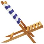 Casa si Gradina - Gradina si terasa - Mobilier exterior - Scaune si sezlonguri gradina - Scaune gradina pliabile 4buc., textil albastru alb/lemn masiv - Infinity.ro