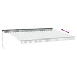 Casa si Gradina - Gradina si terasa - Umbrele si pavilioane - Pavilioane - Copertina retractabila manual cu LED, antracit/alb, 500x300 cm - Infinity.ro