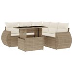 Casa si Gradina - Gradina si terasa - Mobilier exterior - Seturi mobila gradina - Set canapele de gradina cu perne, 6 piese, bej, poliratan - Infinity.ro