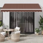 Casa si Gradina - Gradina si terasa - Umbrele si pavilioane - Umbrele - Copertina retractabila automat, maro, 350x250 cm - Infinity.ro