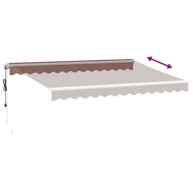Casa si Gradina - Gradina si terasa - Umbrele si pavilioane - Umbrele - Copertina retractabila automat, maro, 350x250 cm - Infinity.ro