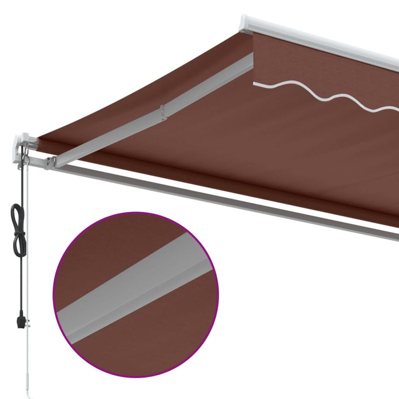 Casa si Gradina - Gradina si terasa - Umbrele si pavilioane - Umbrele - Copertina retractabila automat, maro, 350x250 cm - Infinity.ro