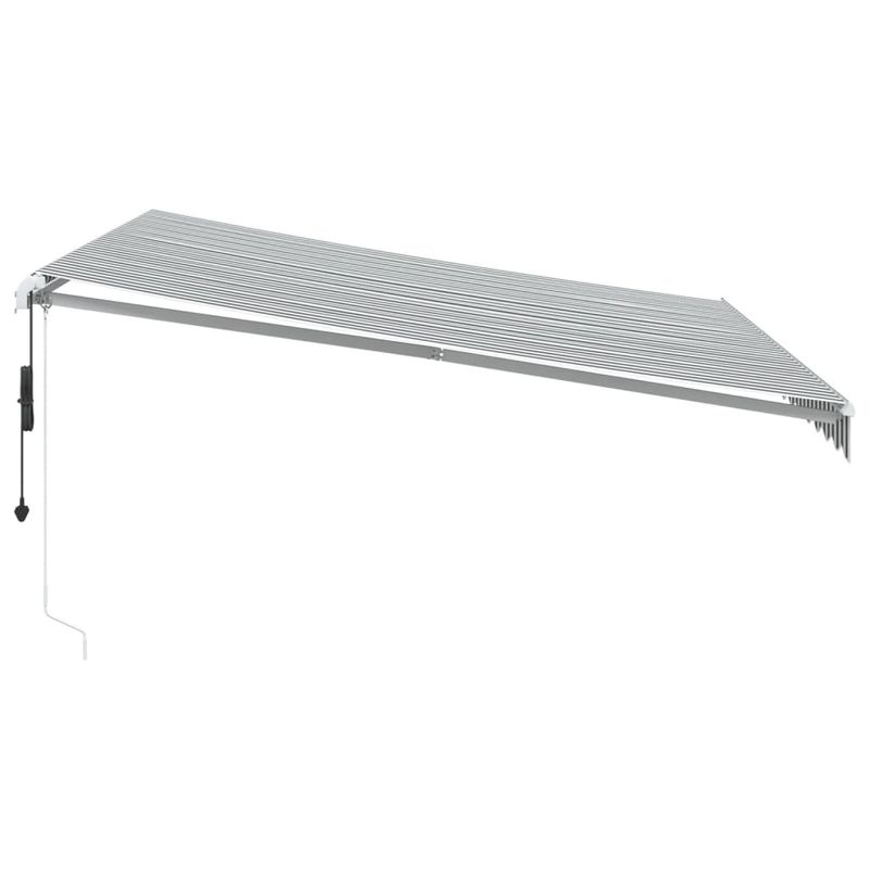 Casa si Gradina - Gradina si terasa - Umbrele si pavilioane - Pavilioane - Copertina retractabila automat cu LED, antracit/alb, 400x300 cm - Infinity.ro