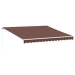 Casa si Gradina - Gradina si terasa - Umbrele si pavilioane - Umbrele - Copertina retractabila manual cu LED, maro, 400x300 cm - Infinity.ro