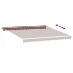Casa si Gradina - Gradina si terasa - Umbrele si pavilioane - Umbrele - Copertina retractabila manual cu LED, maro, 400x300 cm - Infinity.ro