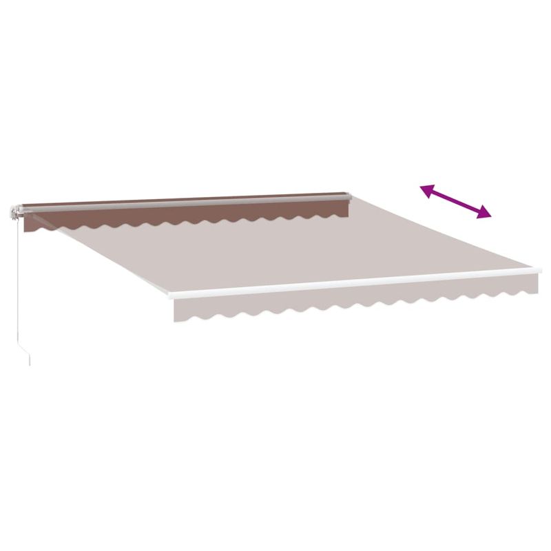 Casa si Gradina - Gradina si terasa - Umbrele si pavilioane - Umbrele - Copertina retractabila manual cu LED, maro, 400x300 cm - Infinity.ro