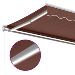 Casa si Gradina - Gradina si terasa - Umbrele si pavilioane - Umbrele - Copertina retractabila manual cu LED, maro, 400x300 cm - Infinity.ro