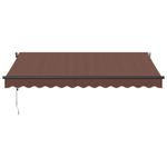 Casa si Gradina - Gradina si terasa - Umbrele si pavilioane - Umbrele - Copertina retractabila automat cu LED-uri, maro, 350x250 cm - Infinity.ro