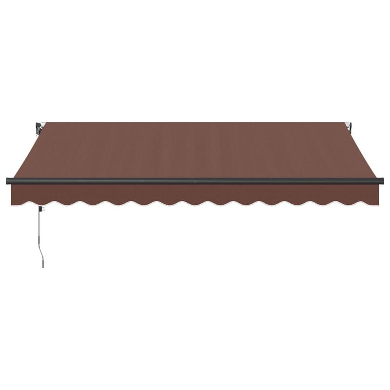 Casa si Gradina - Gradina si terasa - Umbrele si pavilioane - Umbrele - Copertina retractabila automat cu LED-uri, maro, 350x250 cm - Infinity.ro
