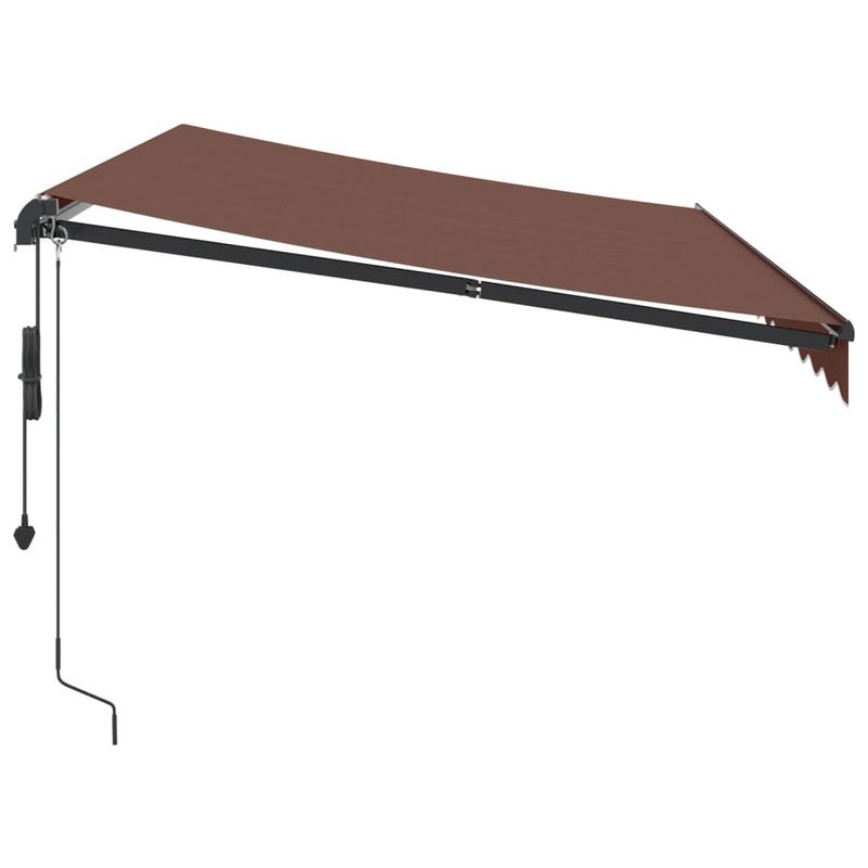 Casa si Gradina - Gradina si terasa - Umbrele si pavilioane - Umbrele - Copertina retractabila automat cu LED-uri, maro, 350x250 cm - Infinity.ro