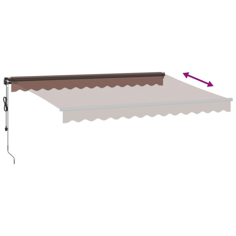 Casa si Gradina - Gradina si terasa - Umbrele si pavilioane - Umbrele - Copertina retractabila automat cu LED-uri, maro, 350x250 cm - Infinity.ro