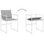 Casa si Gradina - Gradina si terasa - Mobilier exterior - Seturi mobila gradina - Set mobilier de gradina, 11 piese, cu perne, alb, textilena - Infinity.ro