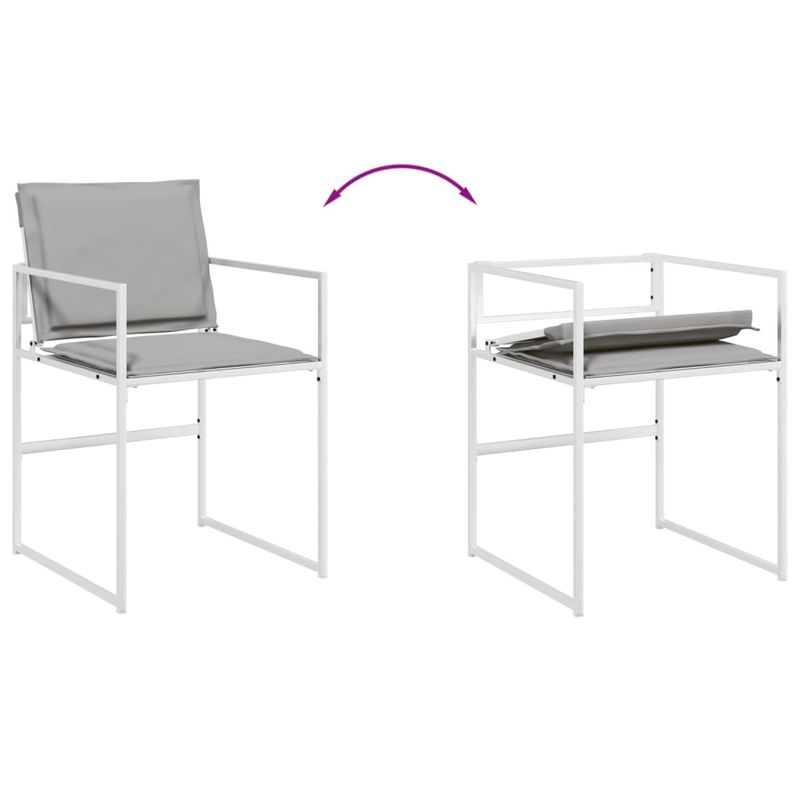 Casa si Gradina - Gradina si terasa - Mobilier exterior - Seturi mobila gradina - Set mobilier de gradina, 11 piese, cu perne, alb, textilena - Infinity.ro