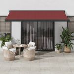 Casa si Gradina - Gradina si terasa - Umbrele si pavilioane - Umbrele - Copertina retractabila automat, visiniu, 400x300 cm - Infinity.ro