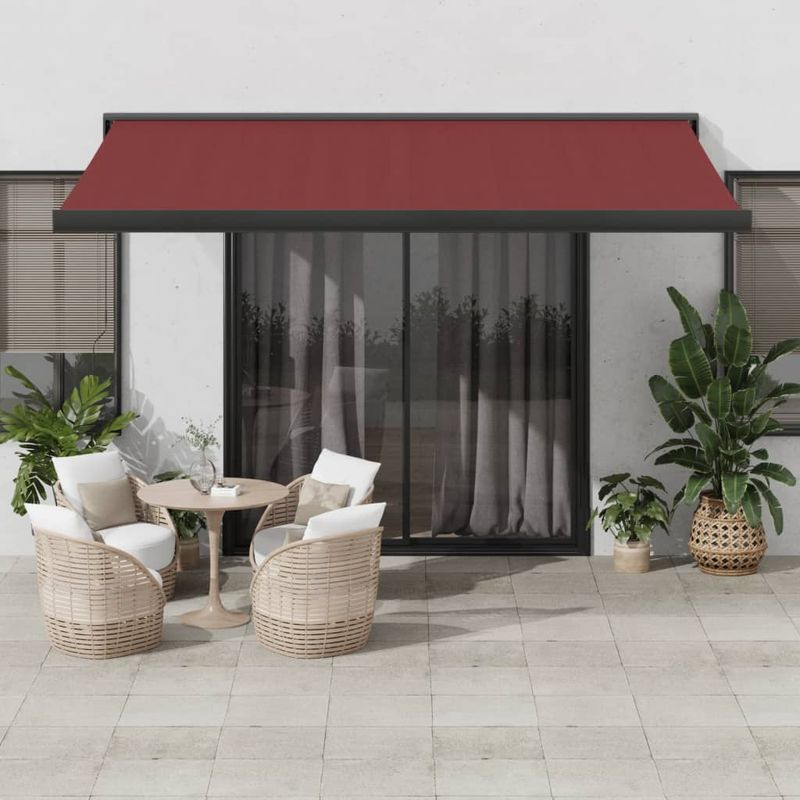 Casa si Gradina - Gradina si terasa - Umbrele si pavilioane - Umbrele - Copertina retractabila automat, visiniu, 400x300 cm - Infinity.ro