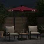 Casa si Gradina - Gradina si terasa - Umbrele si pavilioane - Umbrele - Umbrela soare de gradina stalp din otel/LED rosu 225x225x212cm - Infinity.ro