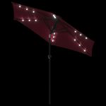 Casa si Gradina - Gradina si terasa - Umbrele si pavilioane - Umbrele - Umbrela soare de gradina stalp din otel/LED rosu 225x225x212cm - Infinity.ro