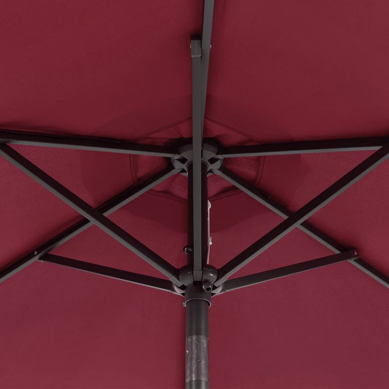 Casa si Gradina - Gradina si terasa - Umbrele si pavilioane - Umbrele - Umbrela soare de gradina stalp din otel/LED rosu 225x225x212cm - Infinity.ro