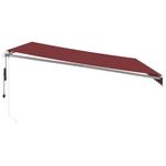 Casa si Gradina - Gradina si terasa - Umbrele si pavilioane - Umbrele - Copertina retractabila automat cu LED, visiniu, 450x350 cm - Infinity.ro