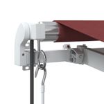 Casa si Gradina - Gradina si terasa - Umbrele si pavilioane - Umbrele - Copertina retractabila automat cu LED, visiniu, 450x350 cm - Infinity.ro