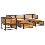 Casa si Gradina - Gradina si terasa - Mobilier exterior - Seturi mobila gradina - Set de canapele gradina cu perne, 6 piese, lemn masiv acacia - Infinity.ro