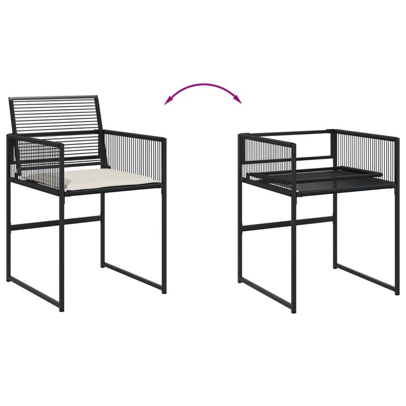 Casa si Gradina - Gradina si terasa - Mobilier exterior - Seturi mobila gradina - Set mobilier de gradina cu perne, 9 piese, negru, poliratan - Infinity.ro