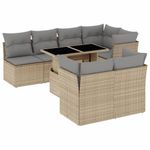 Casa si Gradina - Gradina si terasa - Mobilier exterior - Seturi mobila gradina - Set canapele de gradina, 8 piese, cu perne, bej, poliratan - Infinity.ro