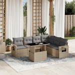Casa si Gradina - Gradina si terasa - Mobilier exterior - Seturi mobila gradina - Set canapele de gradina, 7 piese, cu perne, bej, poliratan - Infinity.ro