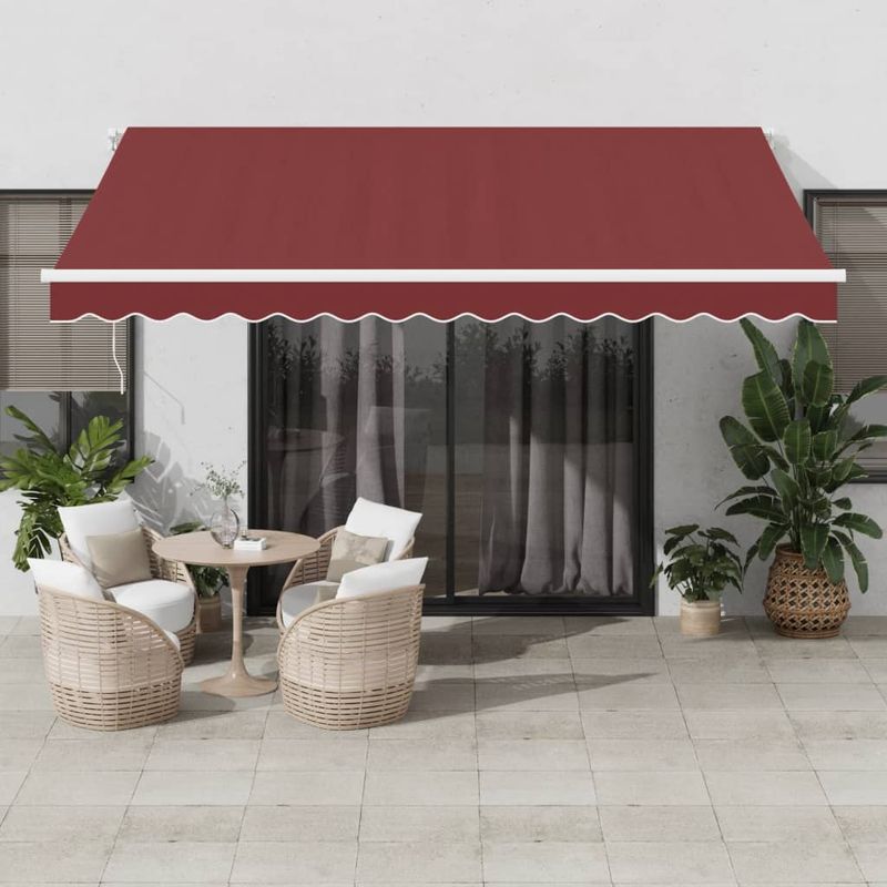Casa si Gradina - Gradina si terasa - Umbrele si pavilioane - Umbrele - Copertina retractabila manual, visiniu, 400x350 cm - Infinity.ro